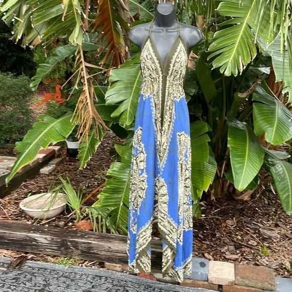 Hand Crafted | Dresses | Hand Batik Handkerchief Hem Halter Festival Or  Beach Dress | Poshmark